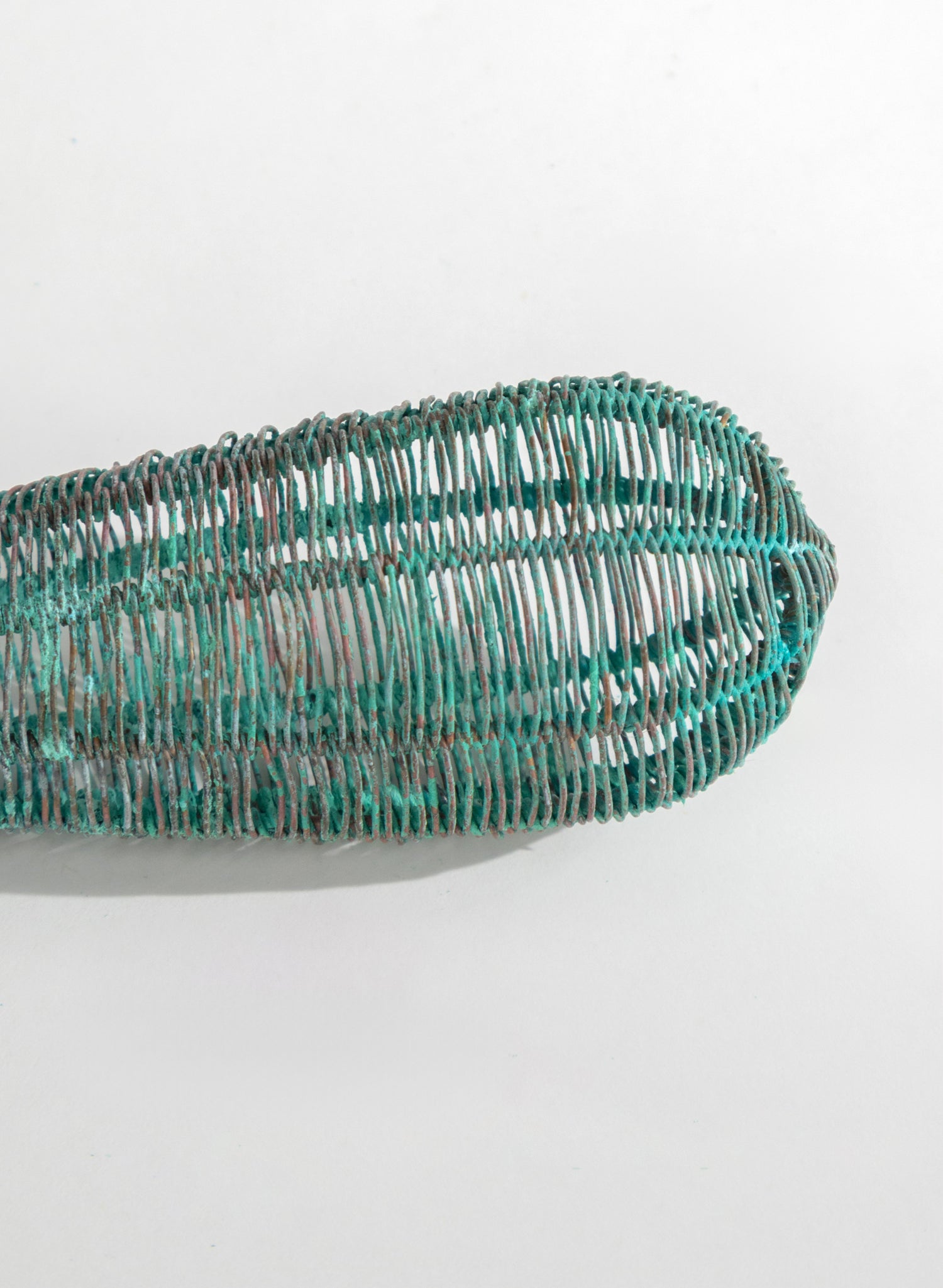 Small Blue Patina Pod Sculpture