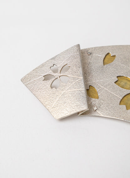 Origami Sakura (Cherry Blossom) Fan Brooch
