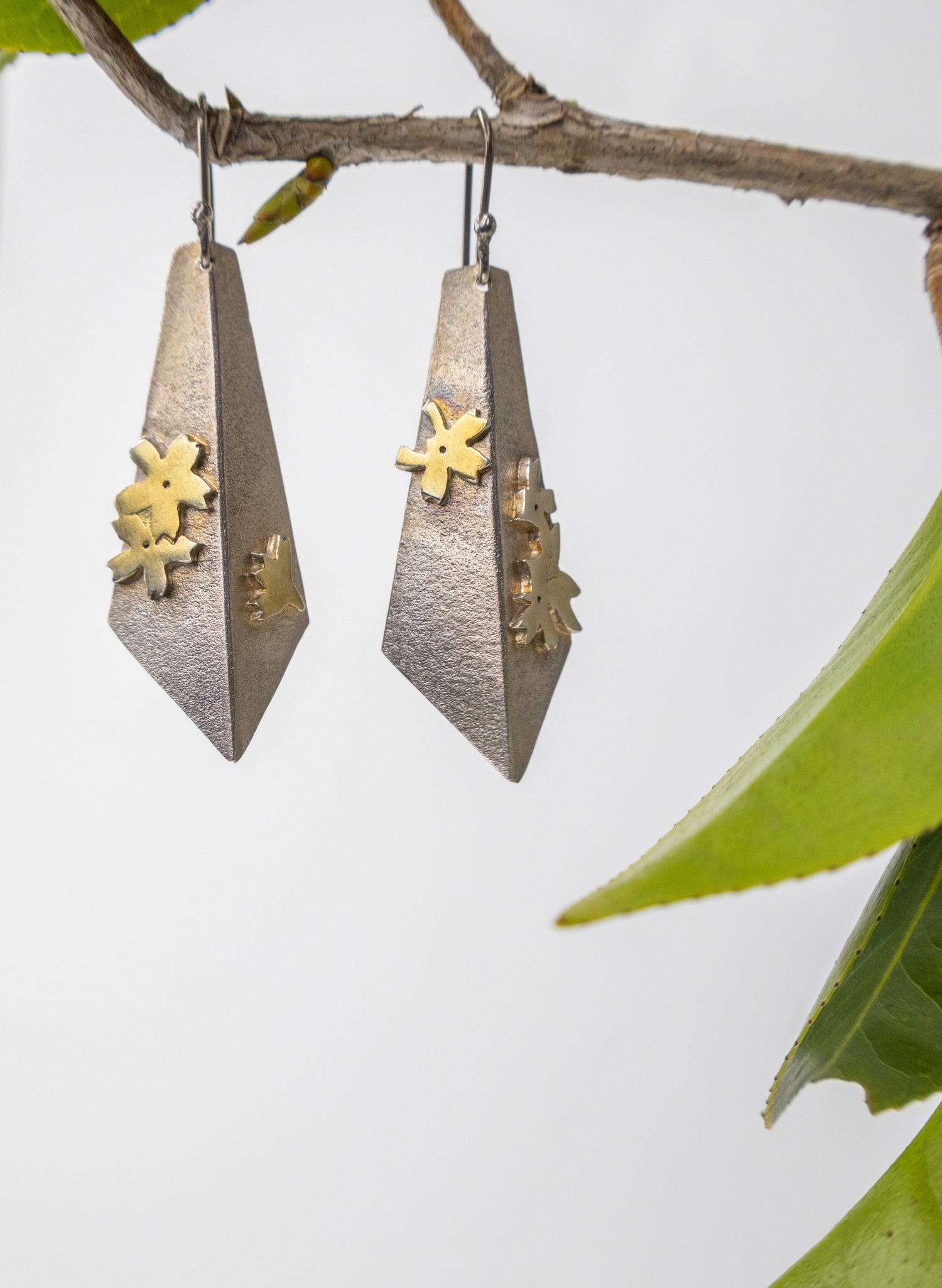 Gold Fan Earrings