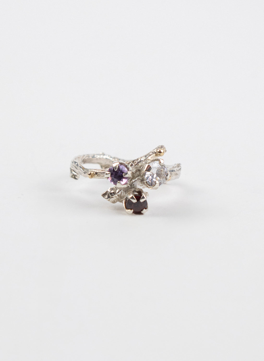 Twig Garnet Ring