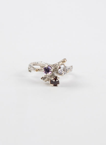 Twig Garnet Ring