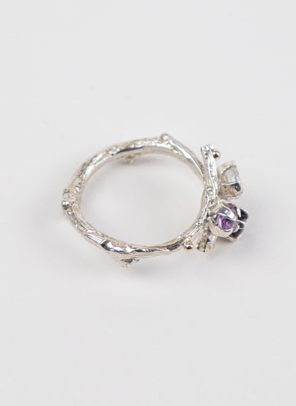 Twig Garnet Ring