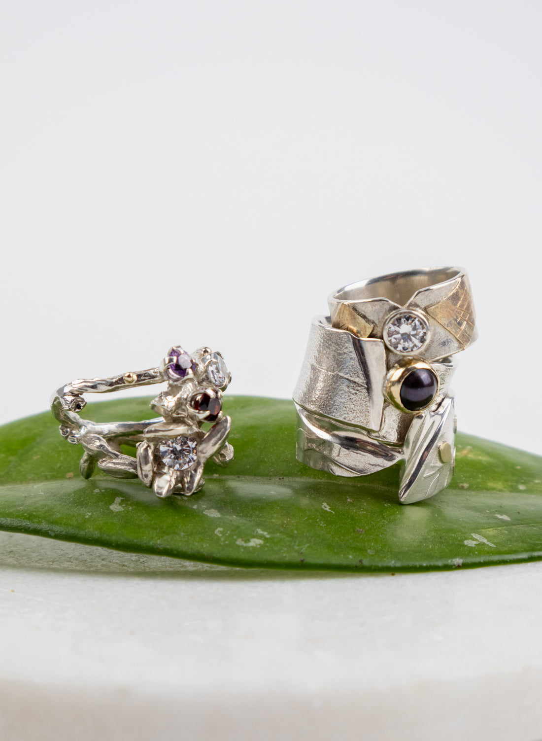 Twig Garnet Ring