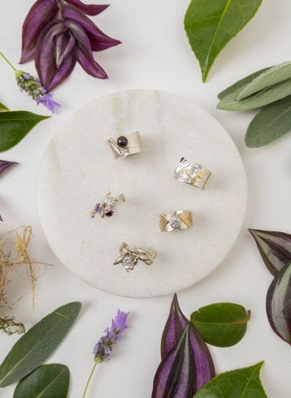 Black Pearl Kimono Ring
