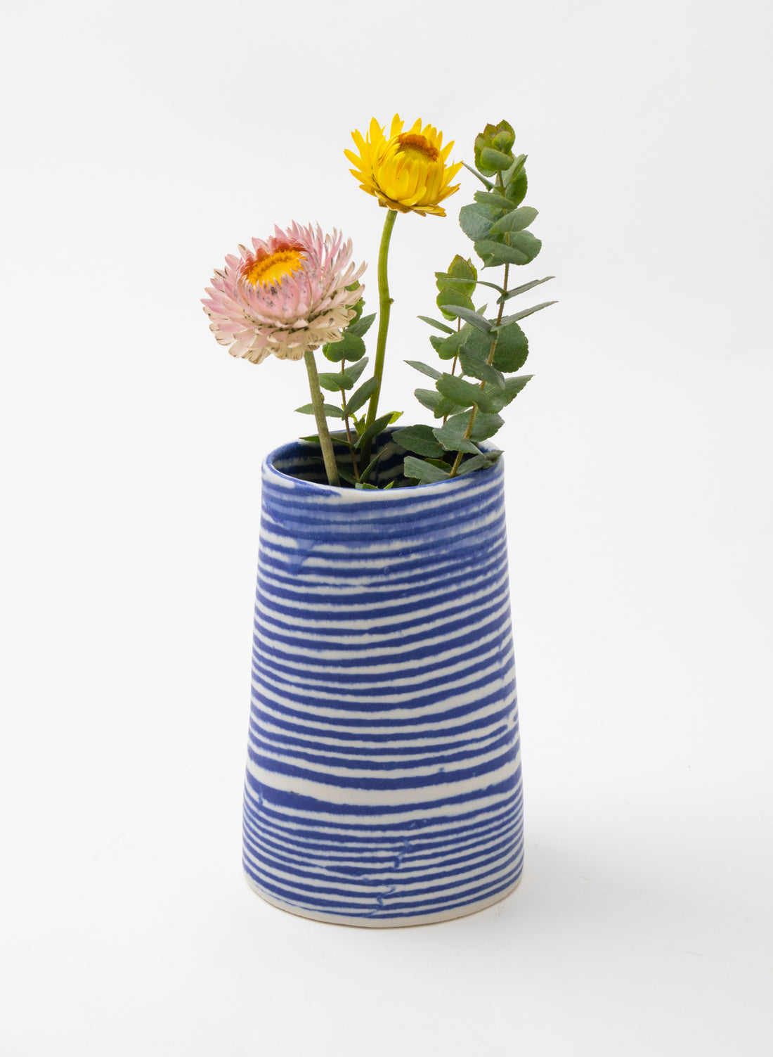 Nerikomi Medium Vase - Dark Blue