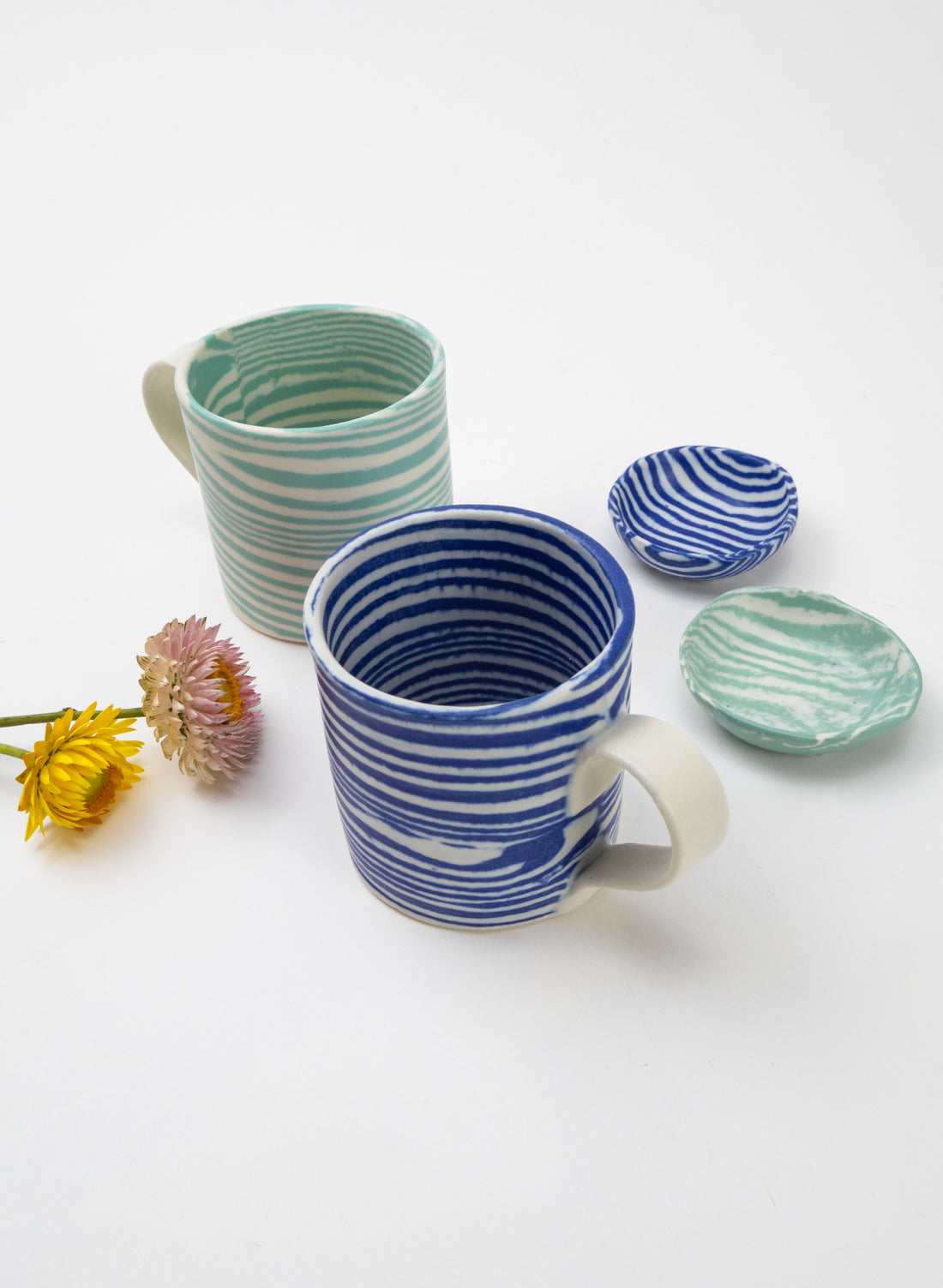 Nerikomi Large Mug - Turquoise