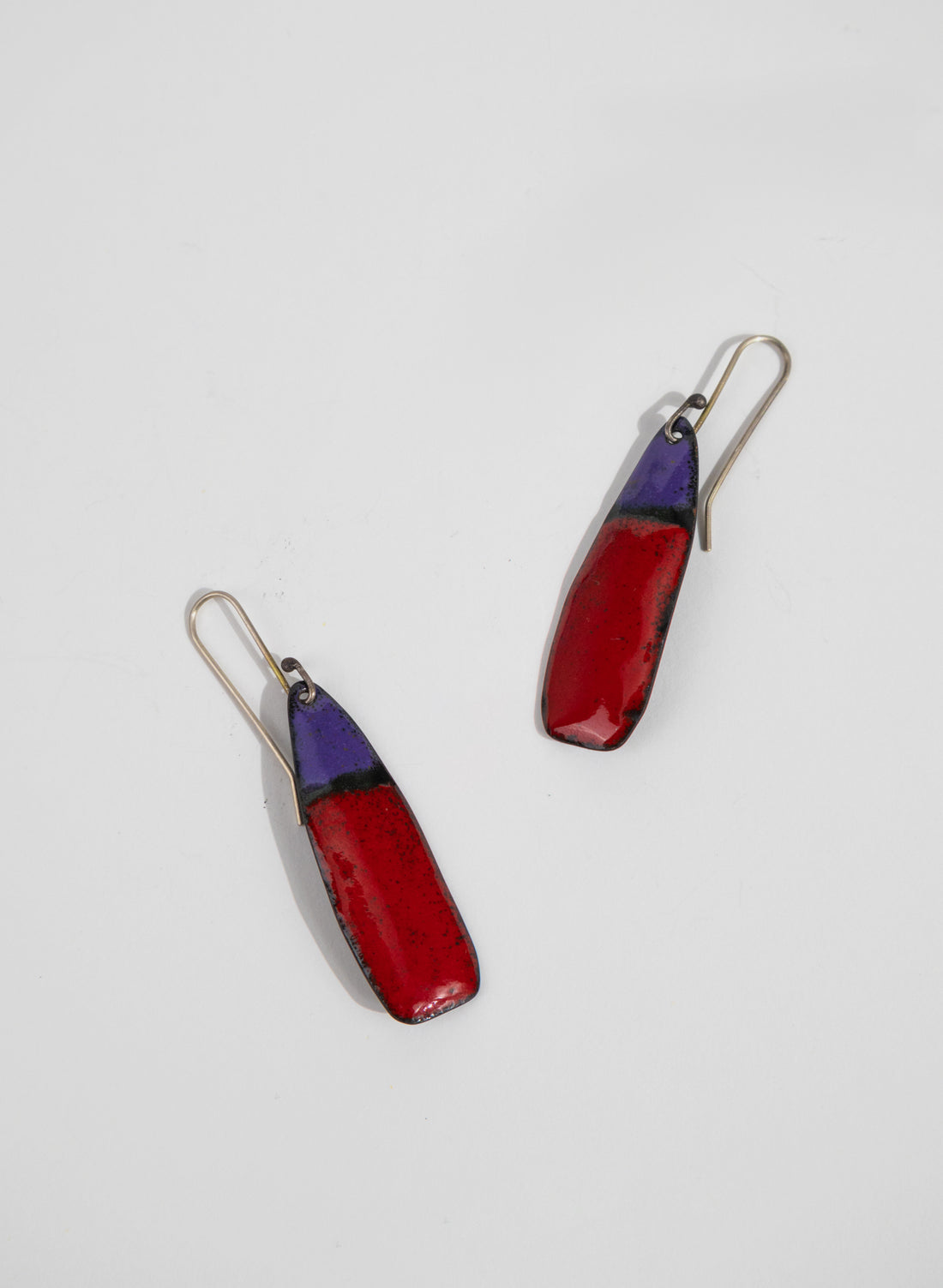 Half and Half Enamel Earrings