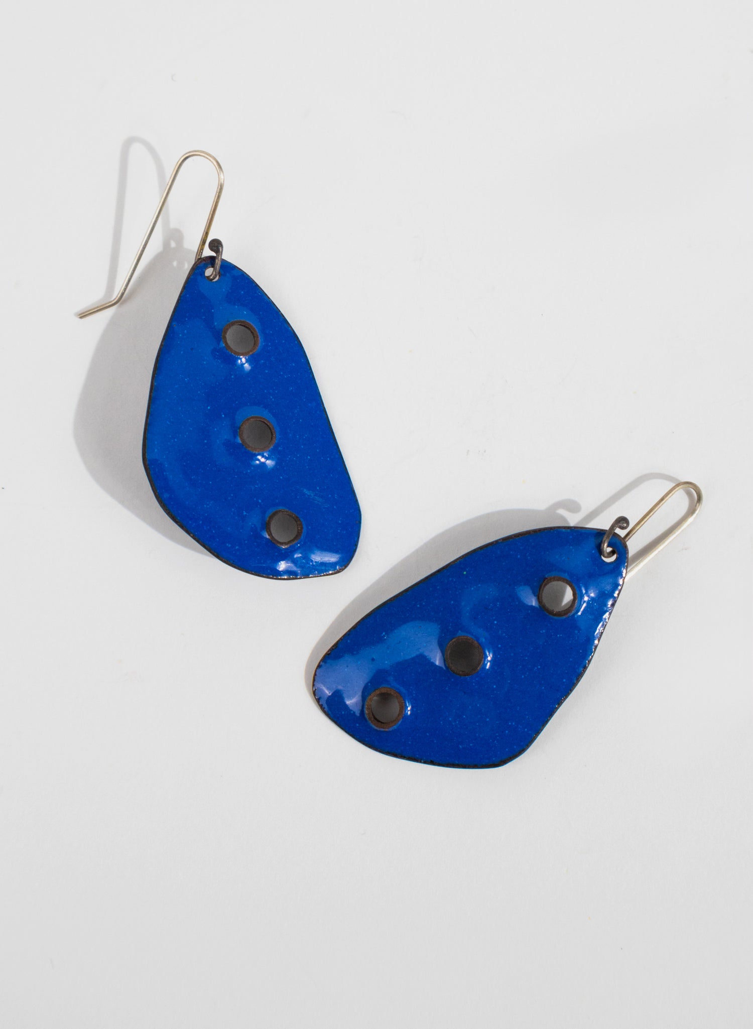 3 Hole Enamel Earrings