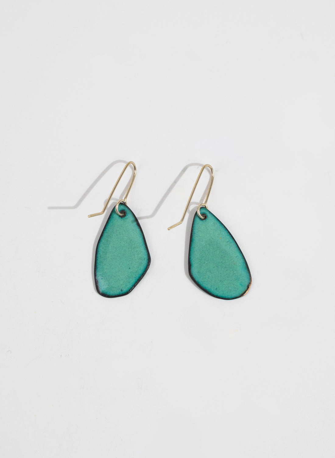 Blue Grid Enamel Earrings