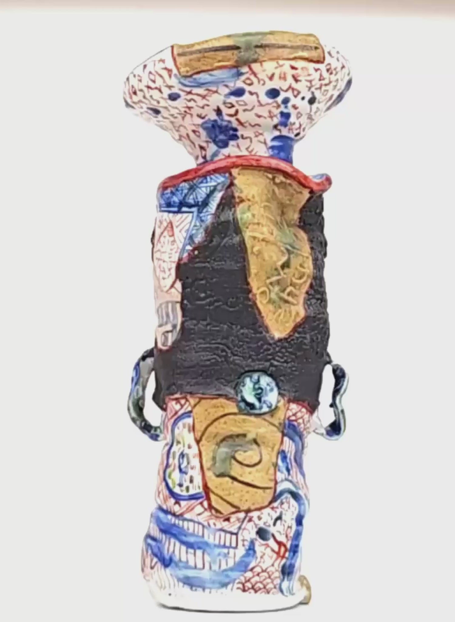 Yobitsugi Style Vase with Ears