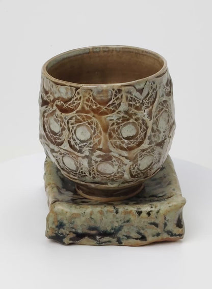 Ceramic Cup on Pedestal 
