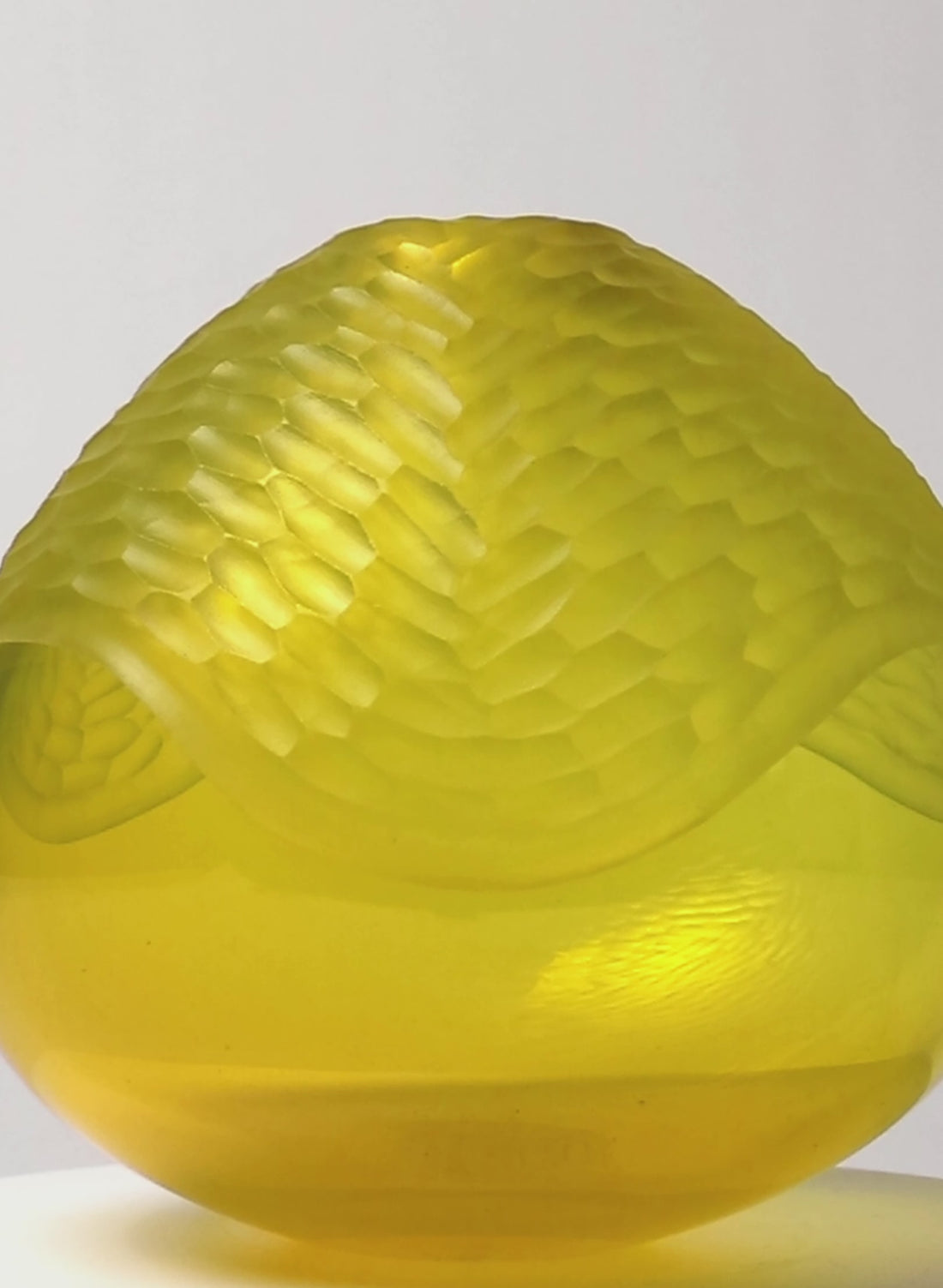 Yellow Carved Vessel