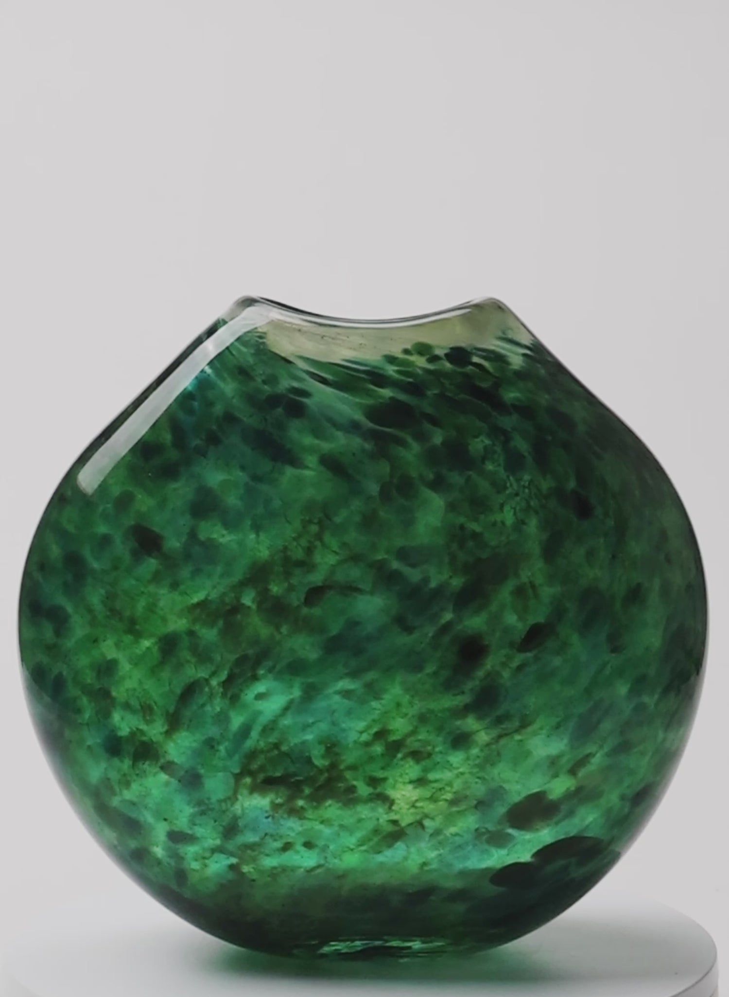 Greenstone Flat Glass Vase