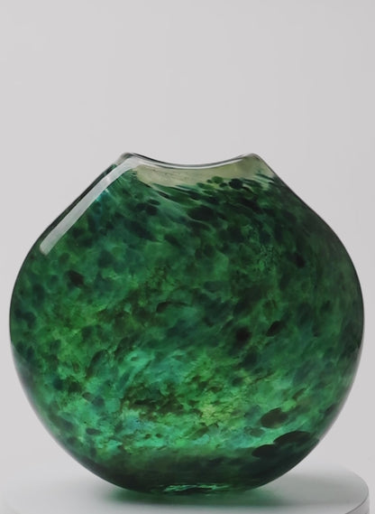 Greenstone Flat Glass Vase
