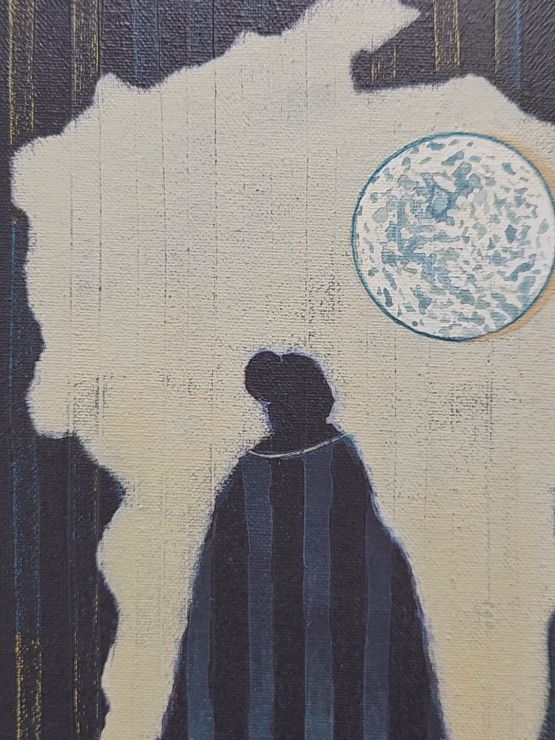 Standing With The Moon - Original Painting