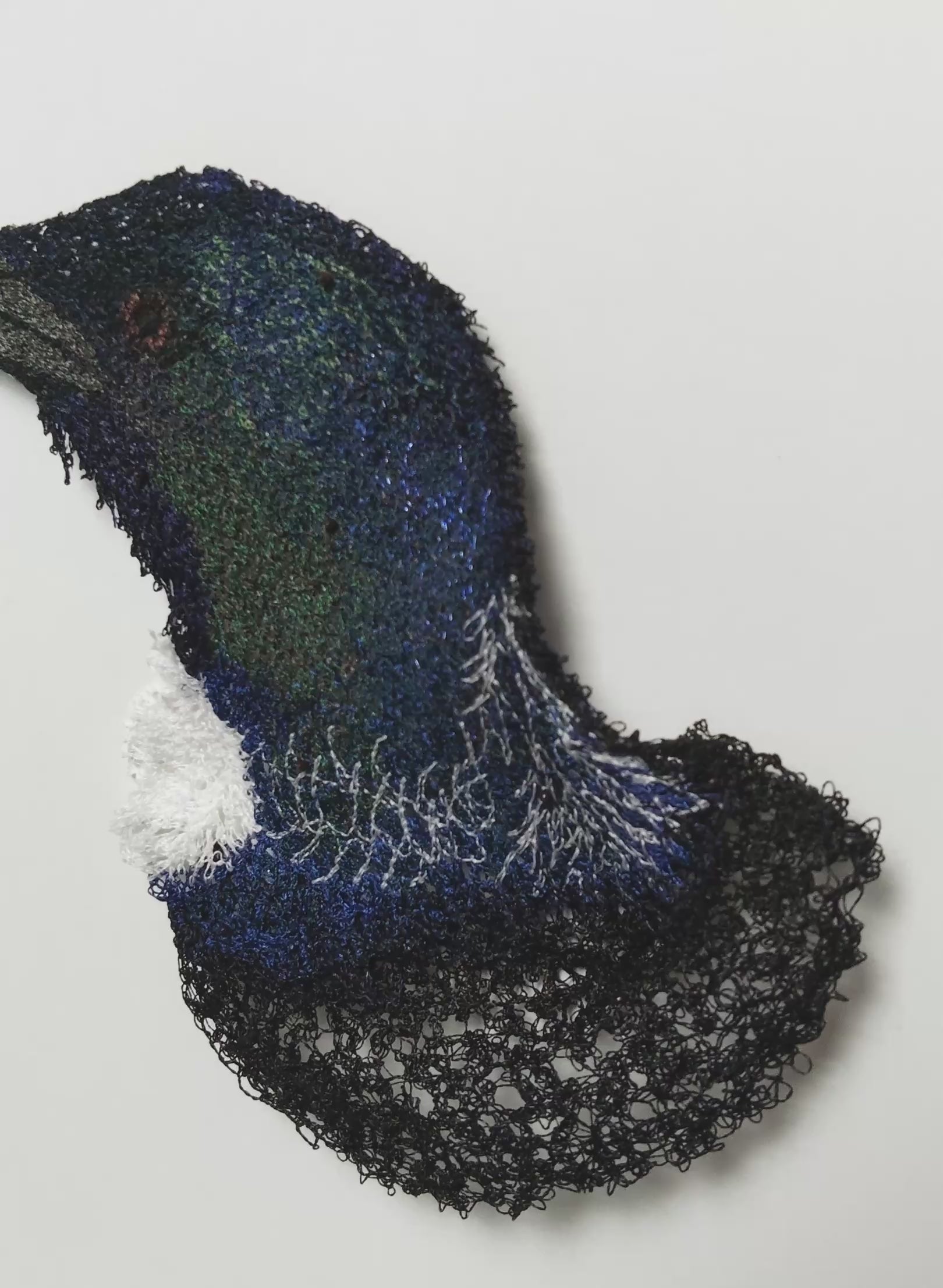 Tūī Sculptural Embroidery