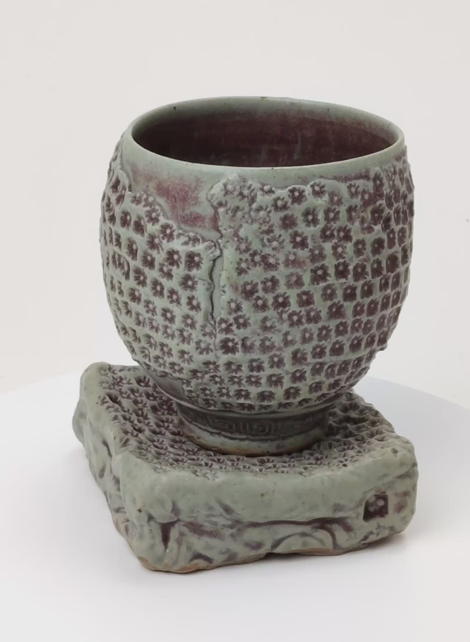 Ceramic Cup on Pedestal 