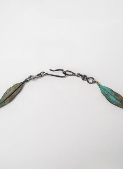 Pohutukawa Leaf Bronze Necklace