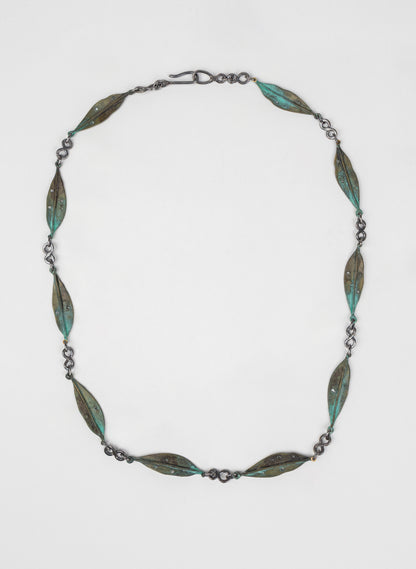 Pohutukawa Leaf Bronze Necklace