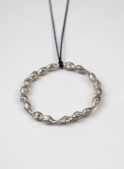 Kōwhai Seed Pod Pendant - Silver