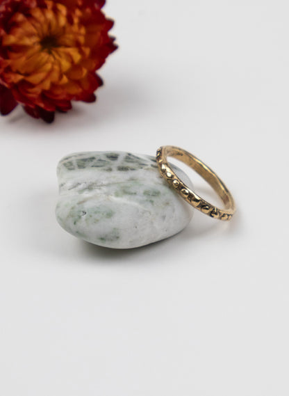 Fluid Stacking Ring + 9ct yellow gold
