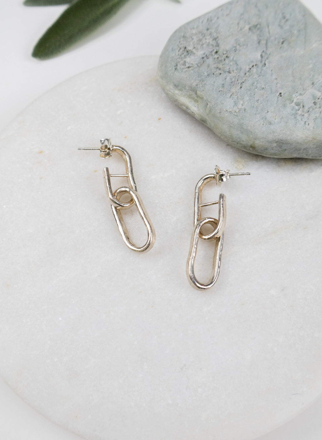 Chain Link Stud Earrings