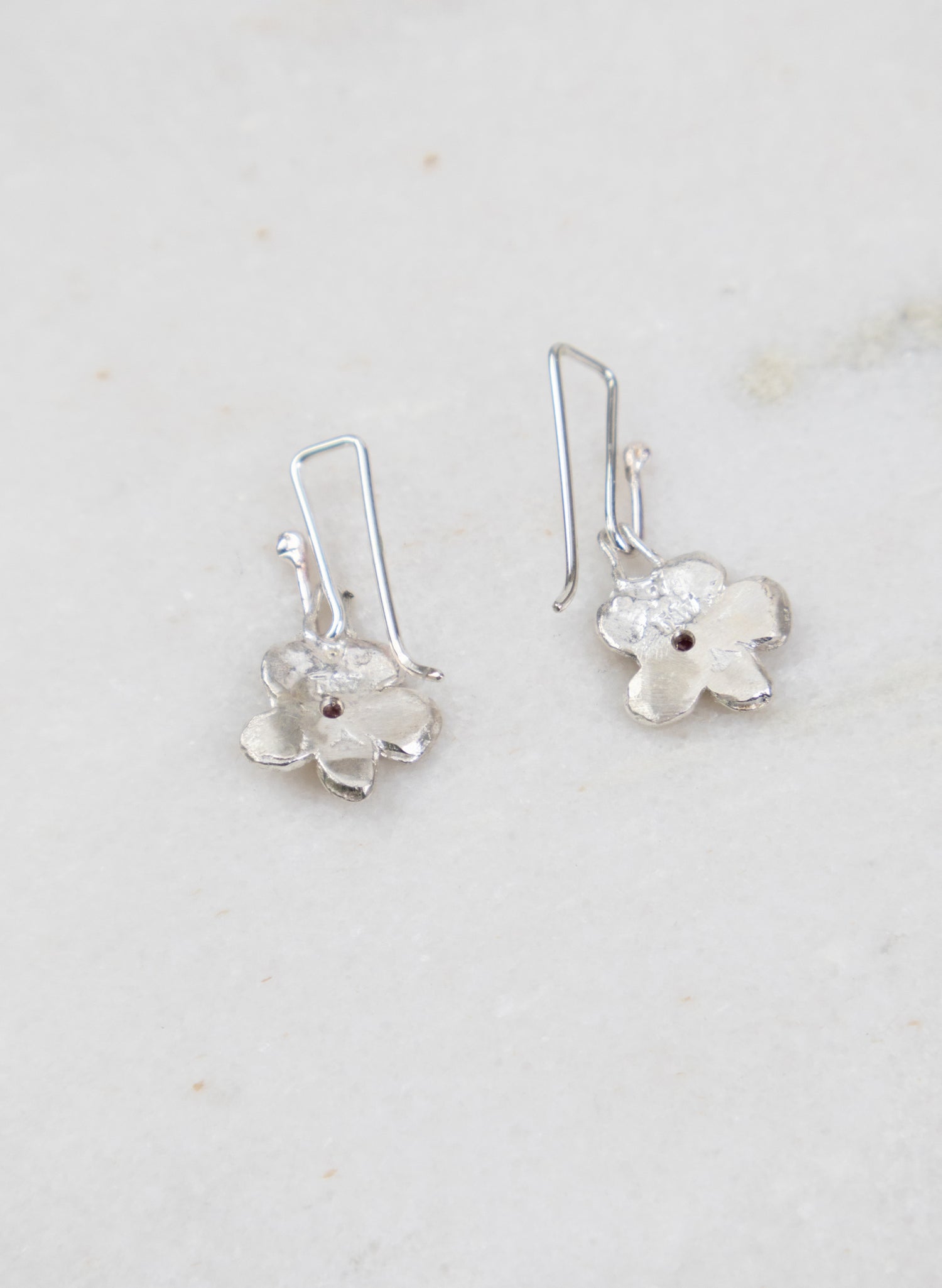 Alpine Daisy Charm Hook Earrings