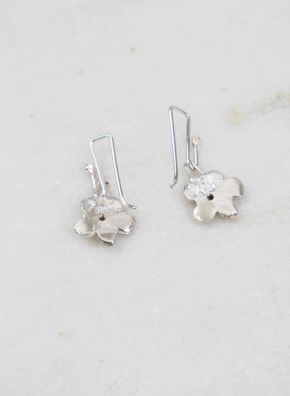 Alpine Daisy Charm Hook Earrings