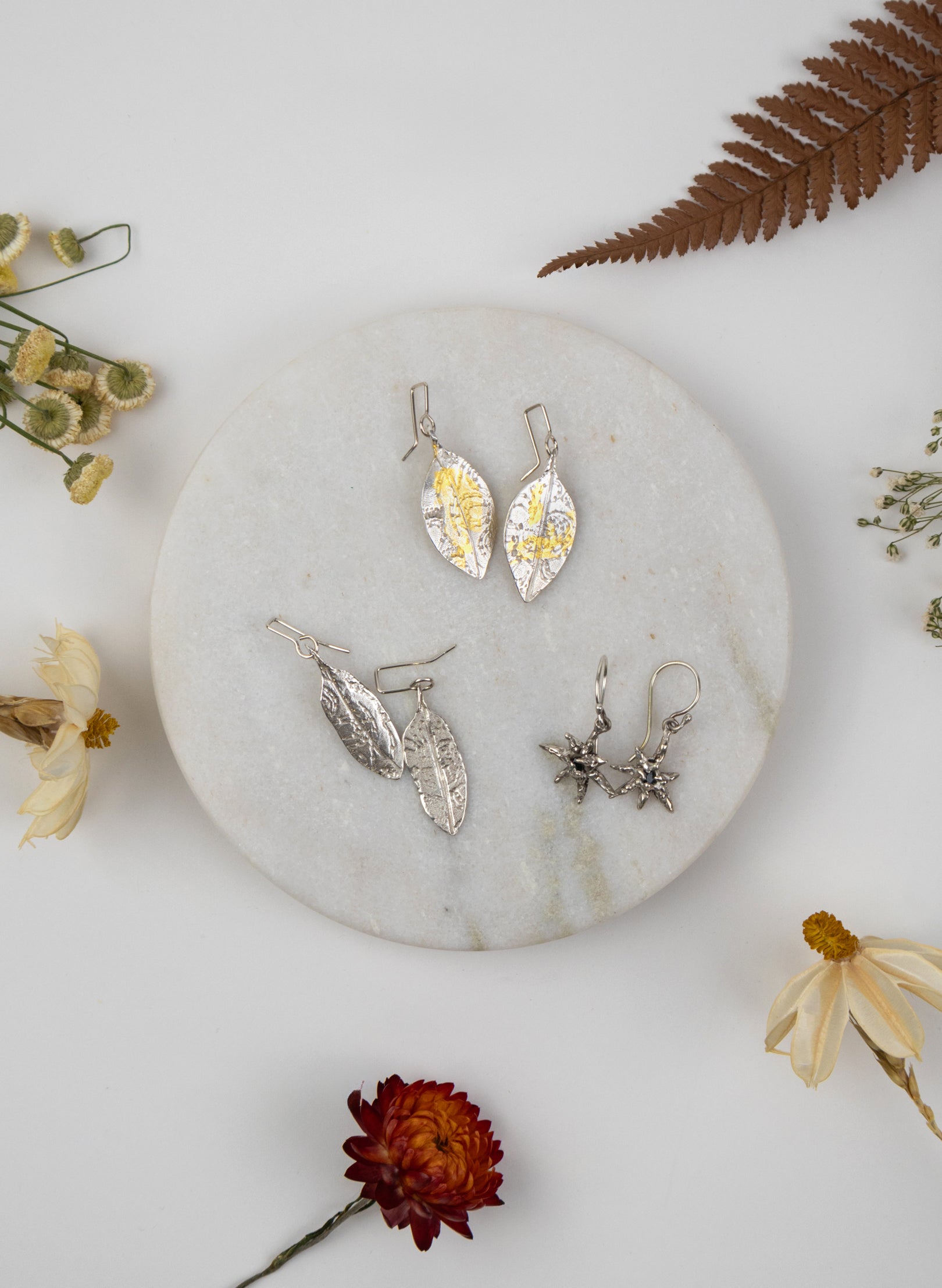 Lace Leaf Earrings