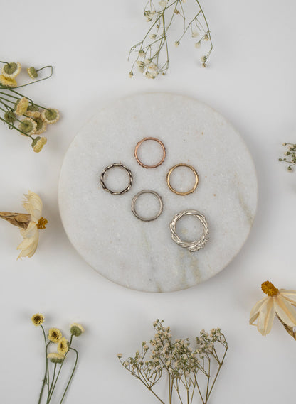 Fluid Stacking Ring + 9ct Rose Gold