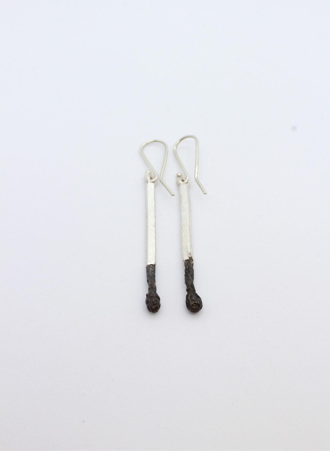 Hook Earrings - Burnt &amp; Burnt Matches