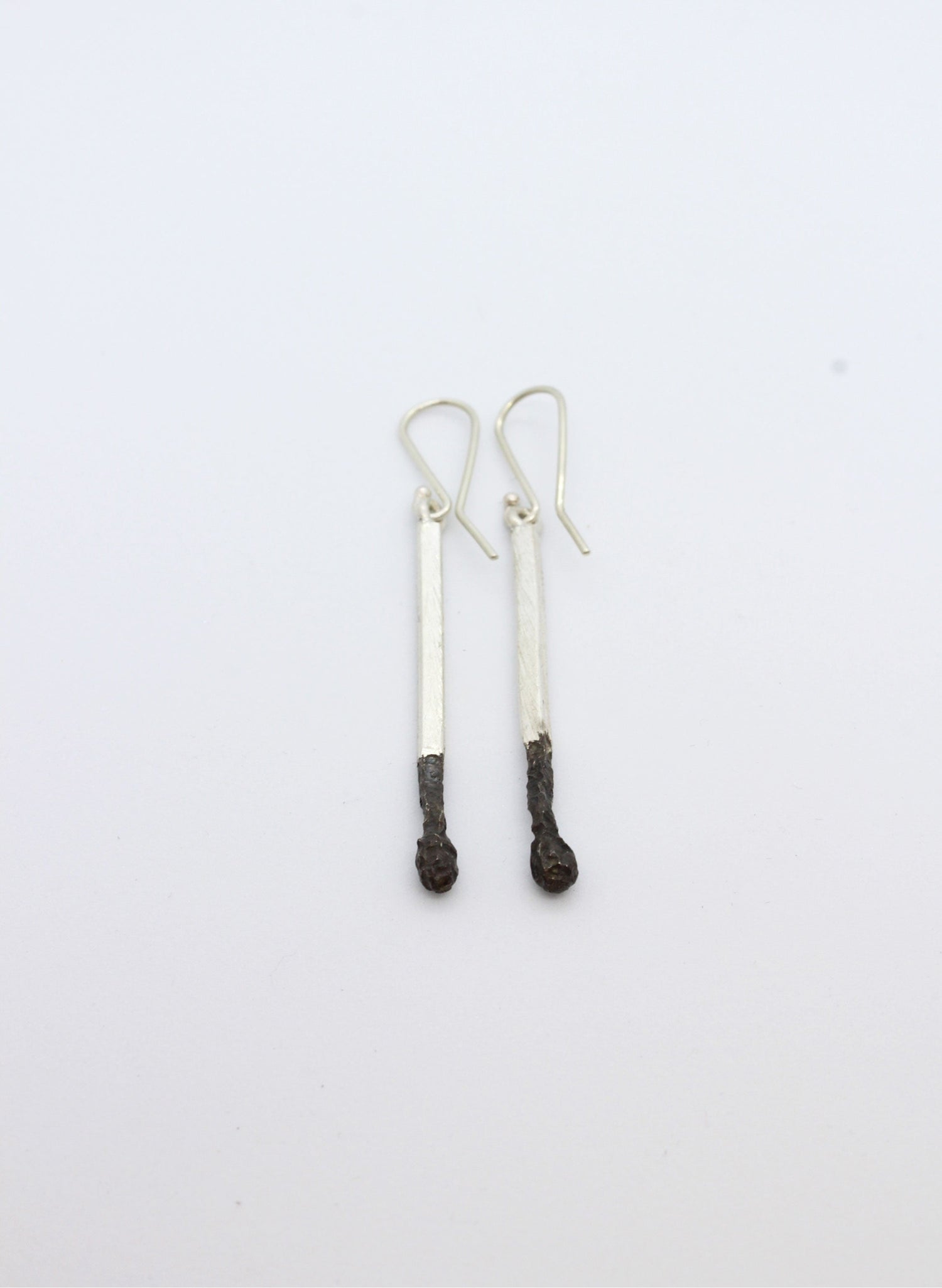 Hook Earrings - Burnt &amp; Burnt Matches