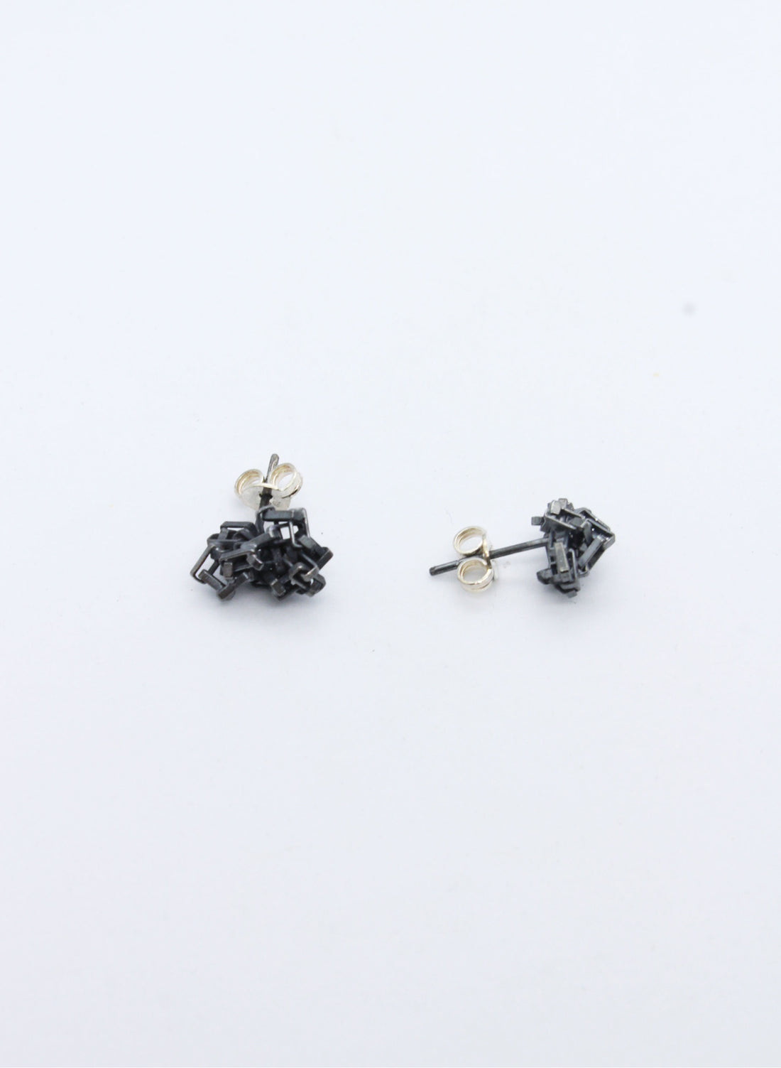 Oxidised Silver Cluster Studs