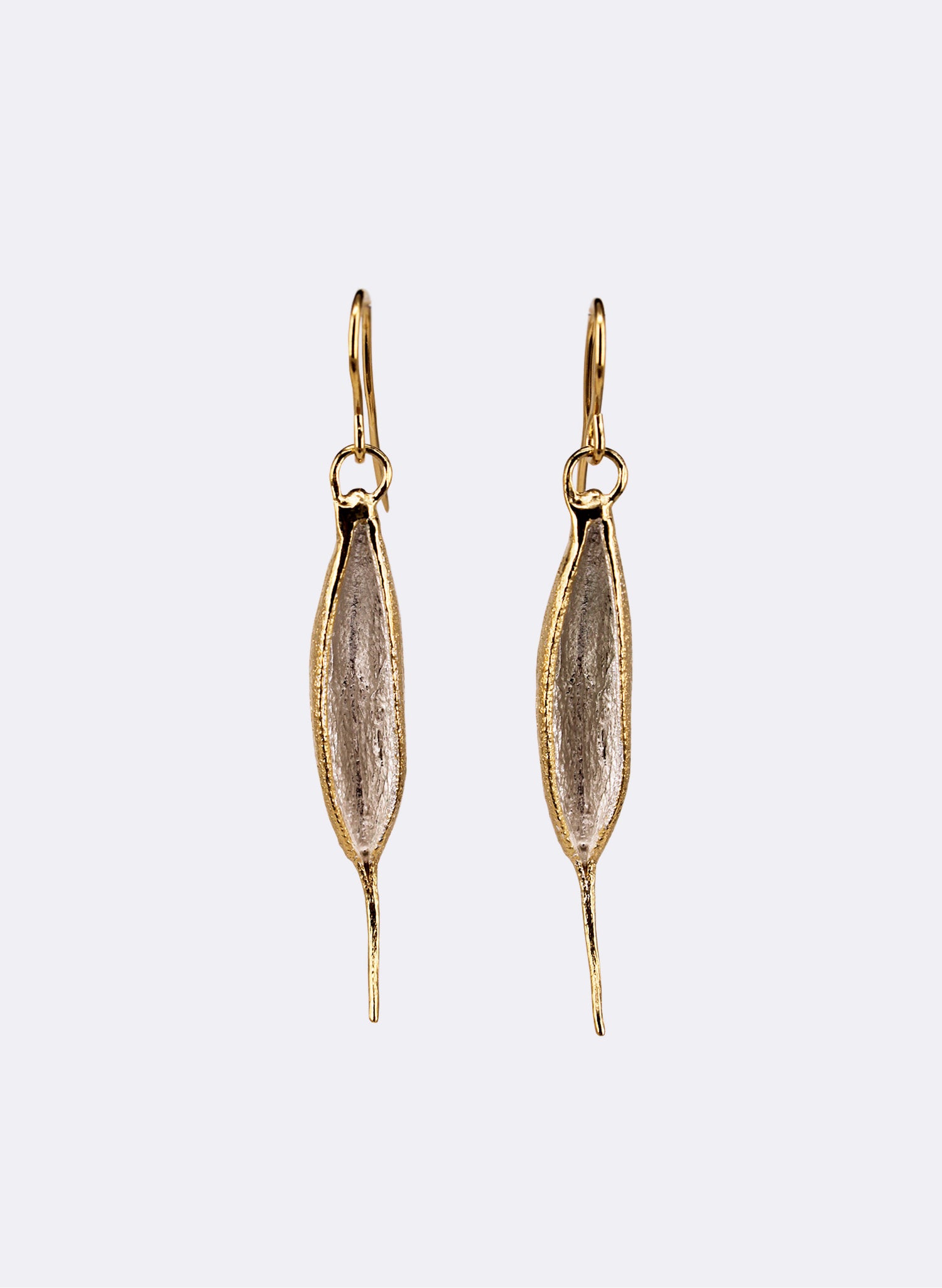 Rewarewa Drop Earrings - Gold Plating &amp; Sterling Silver
