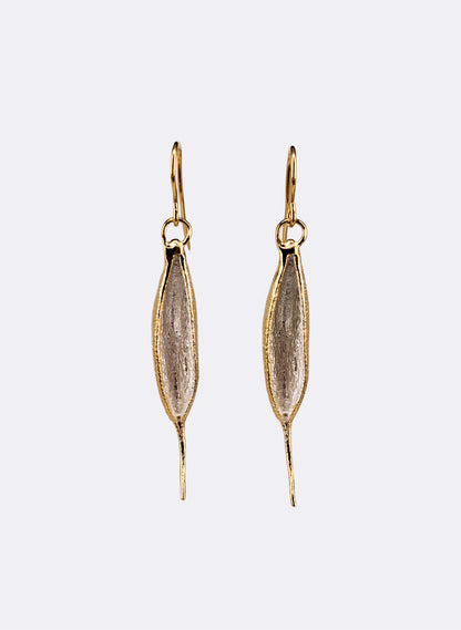Rewarewa Drop Earrings - Gold Plating &amp; Sterling Silver
