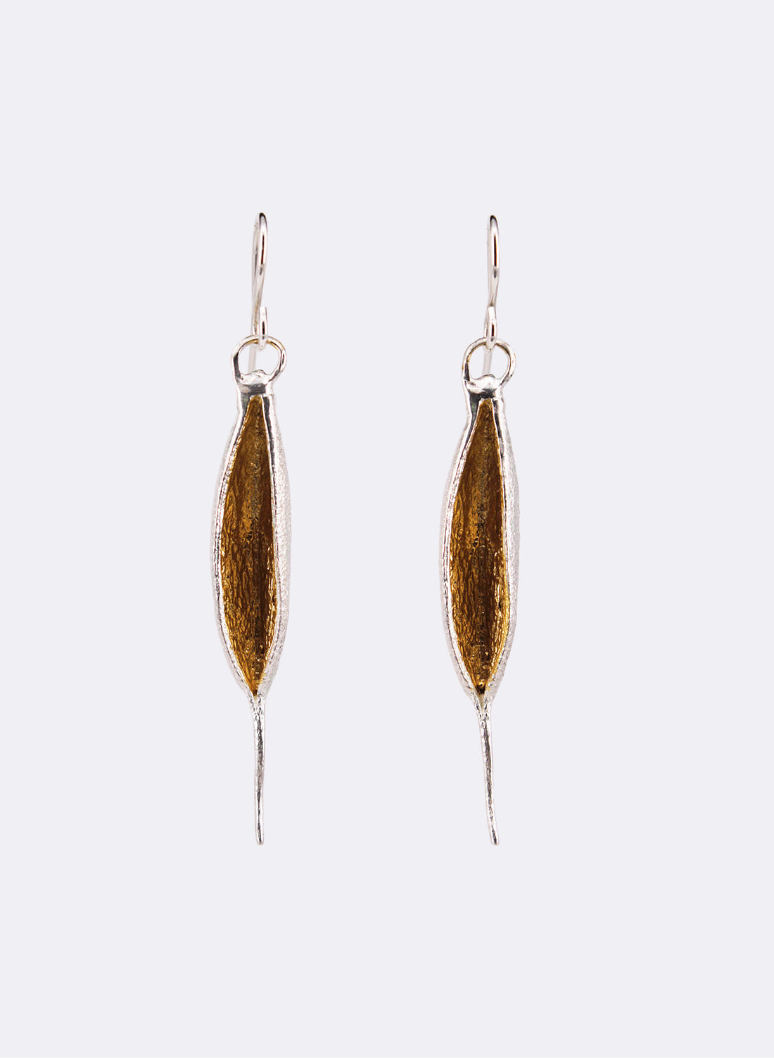 Rewarewa Drop Earrings - Sterling Silver &amp; Gold Plating