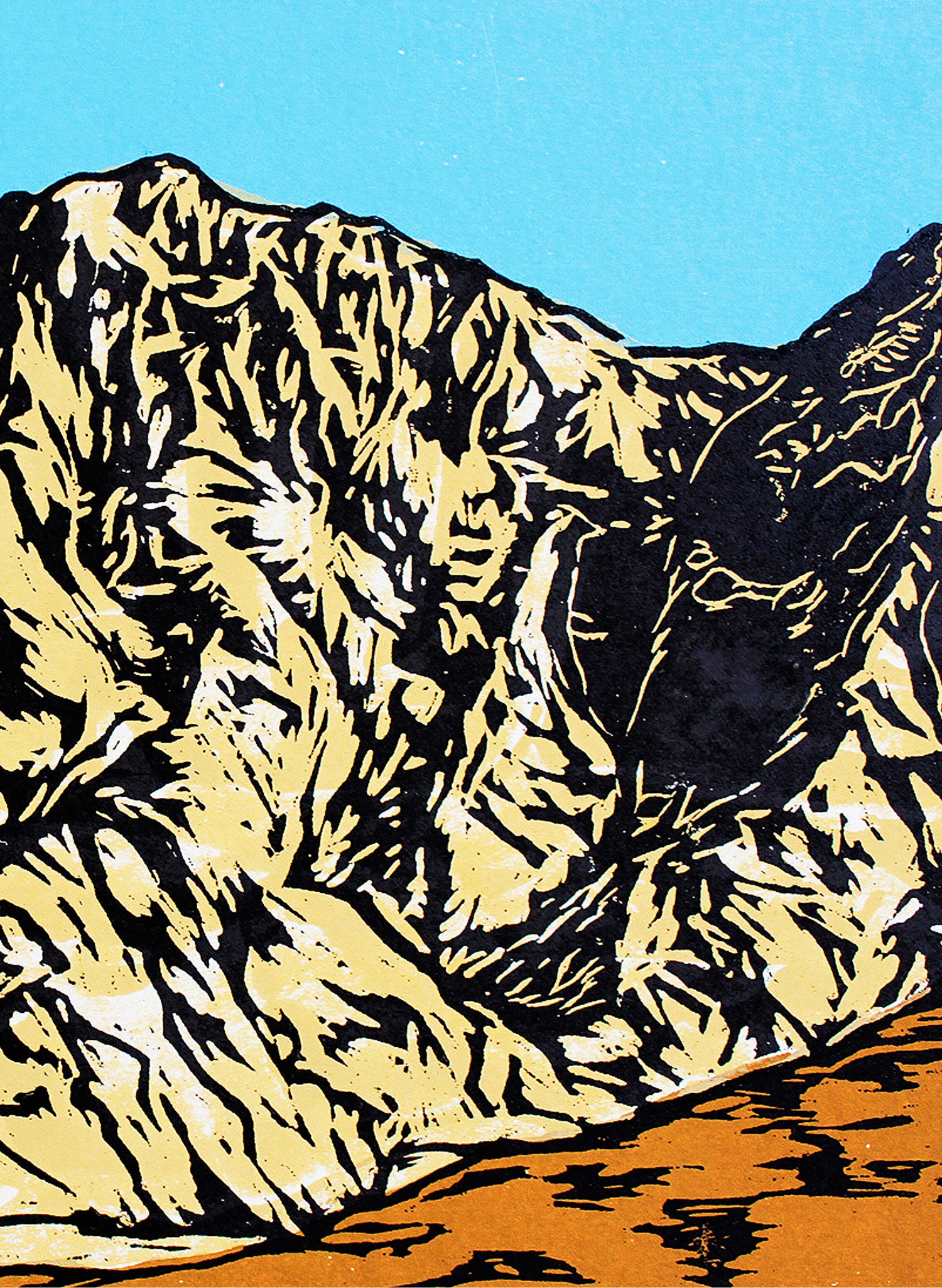 Te Mata Peak II - Woodblock Print