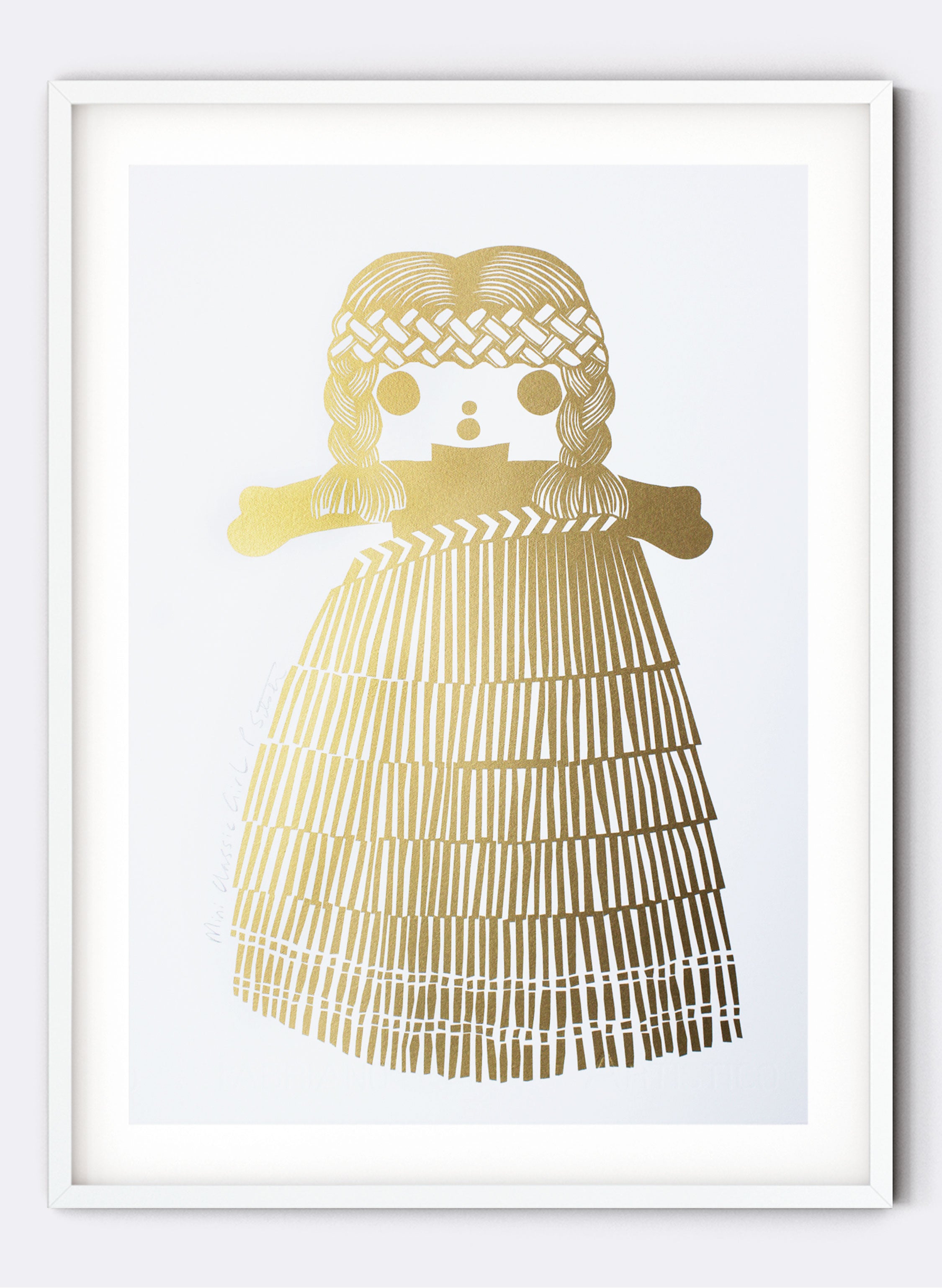Mini Classic Girl | Gold - Screen Print