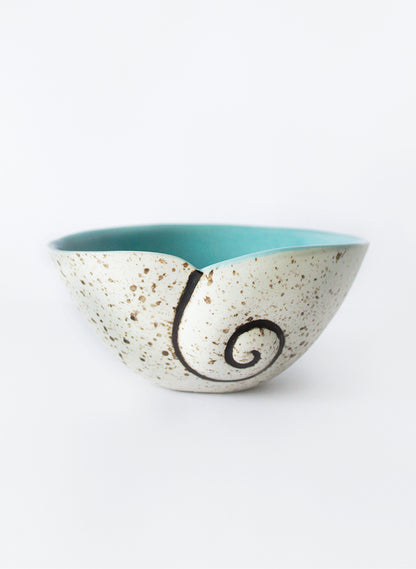 Small Koru Bowl - Aqua