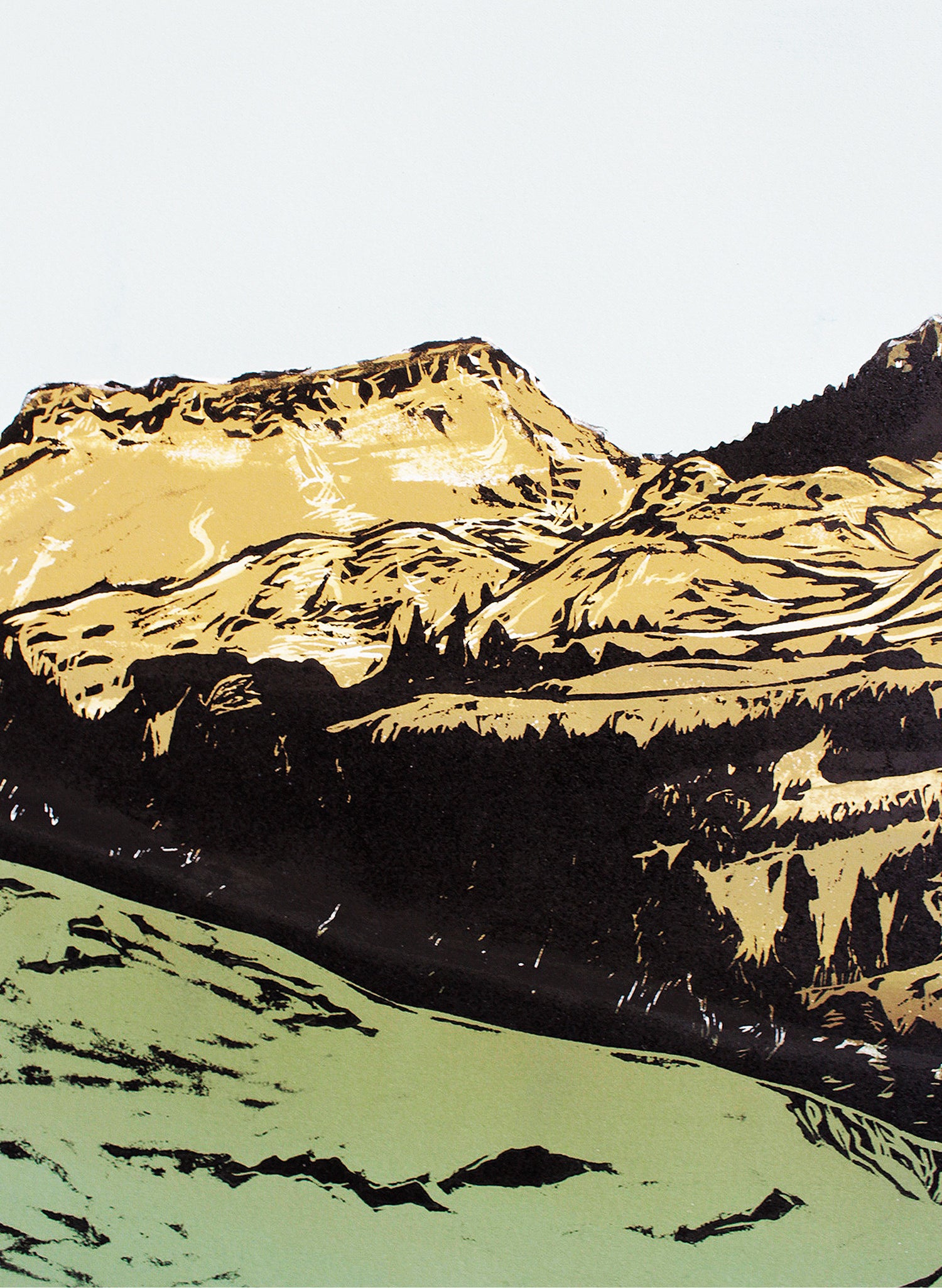 Craggy Range - Woodblock Print