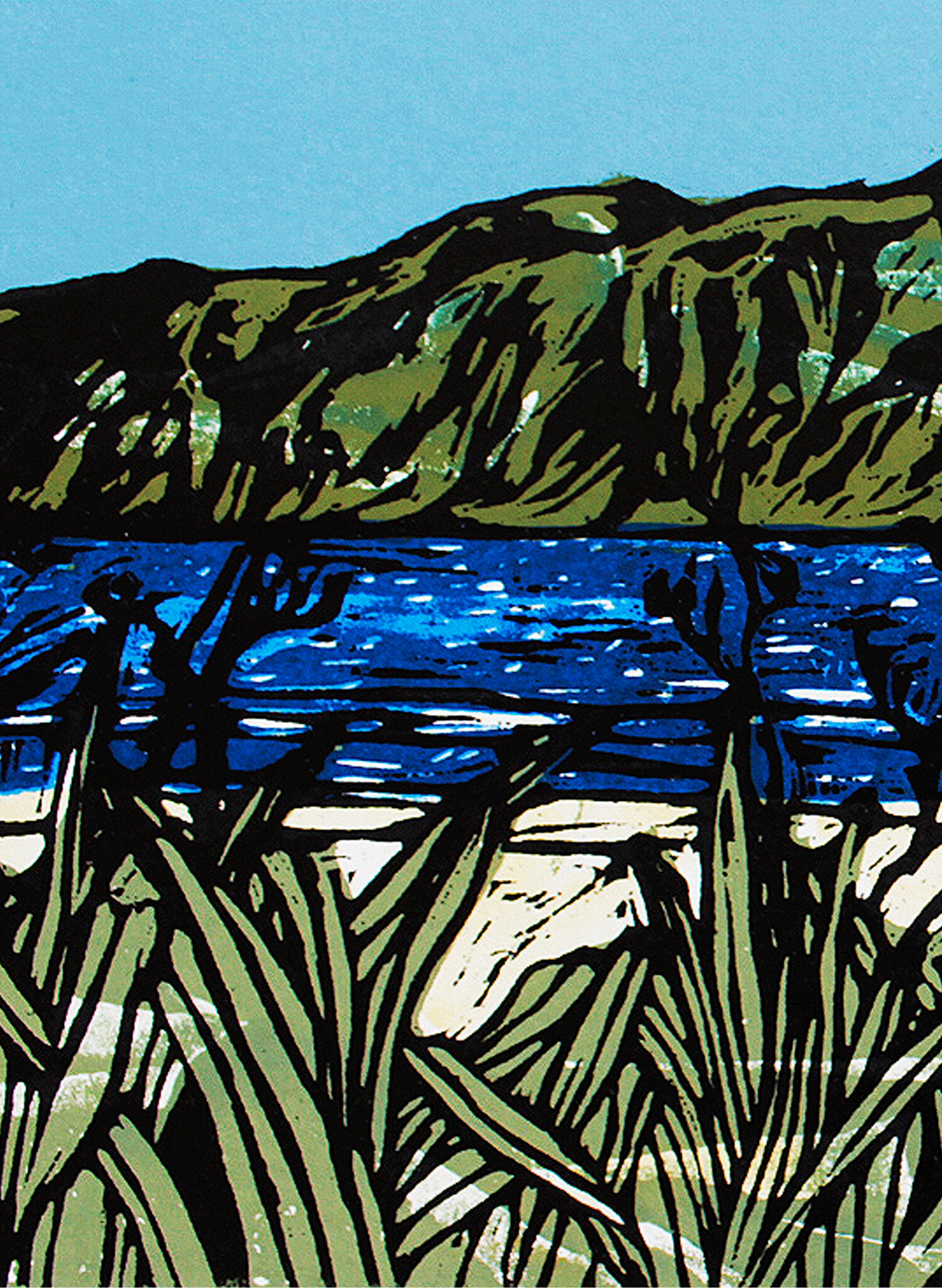 Kapiti Island Woodblock Print The Poi Room Ltd
