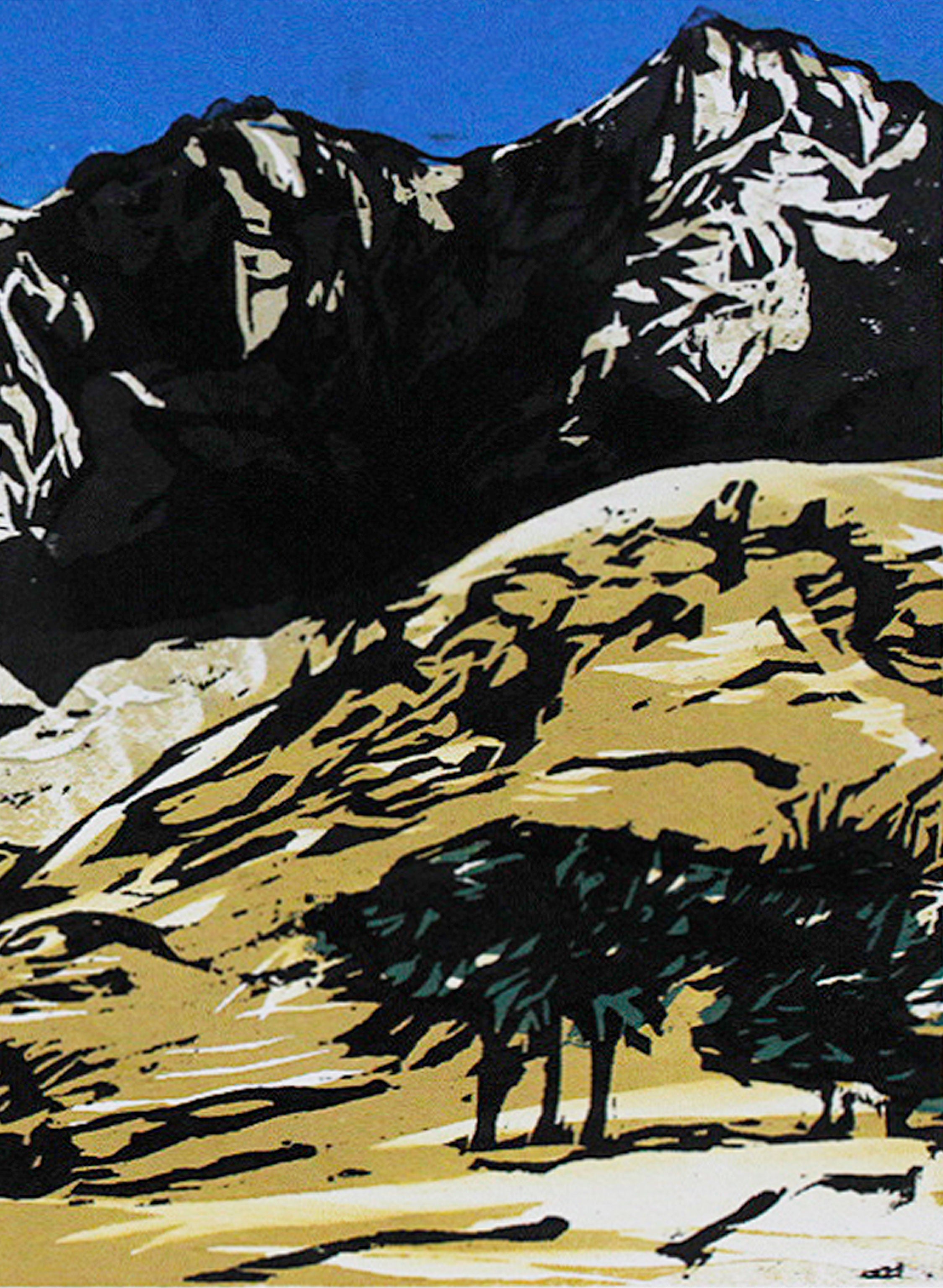 Te Mata Peak I - Woodblock Print