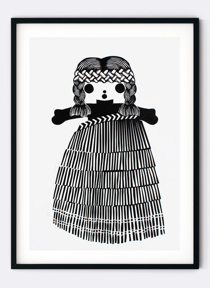 Mini Classic Girl | Black - Screen Print
