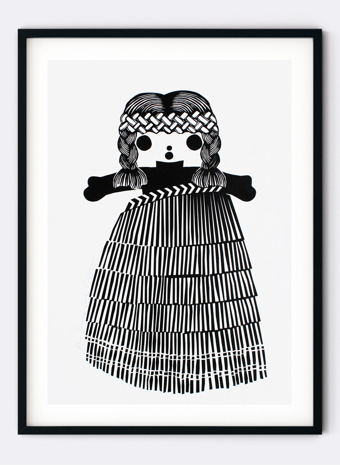 Mini Classic Girl | Black - Screen Print