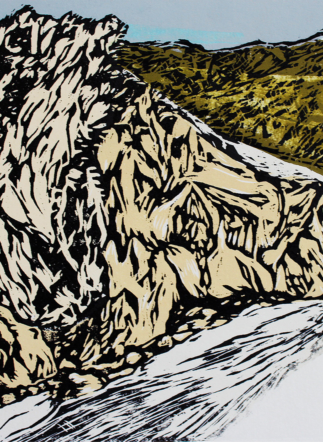 Lion Rock | Piha - Woodblock Print