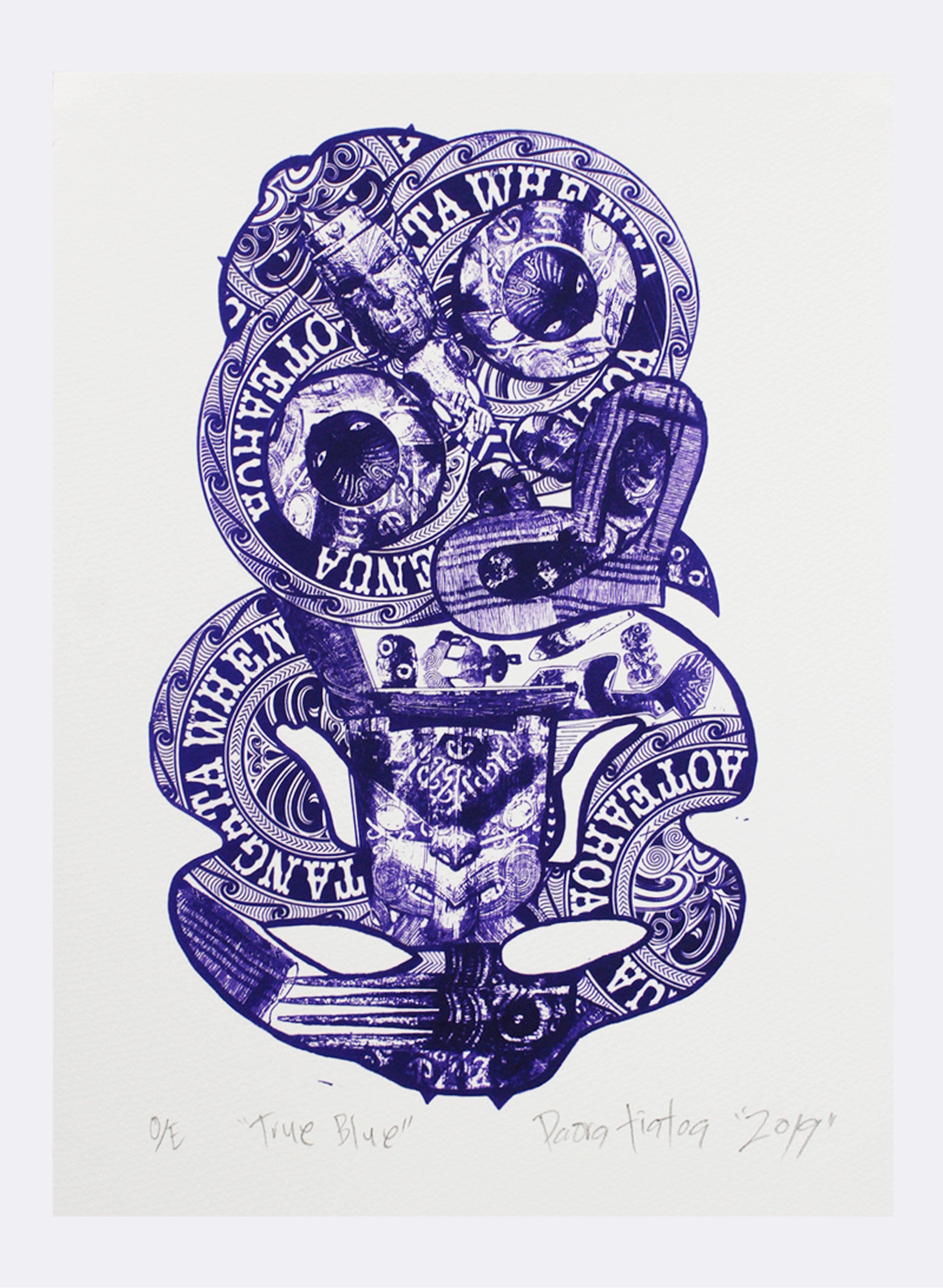 Purple Rain Tiki - Digital Print