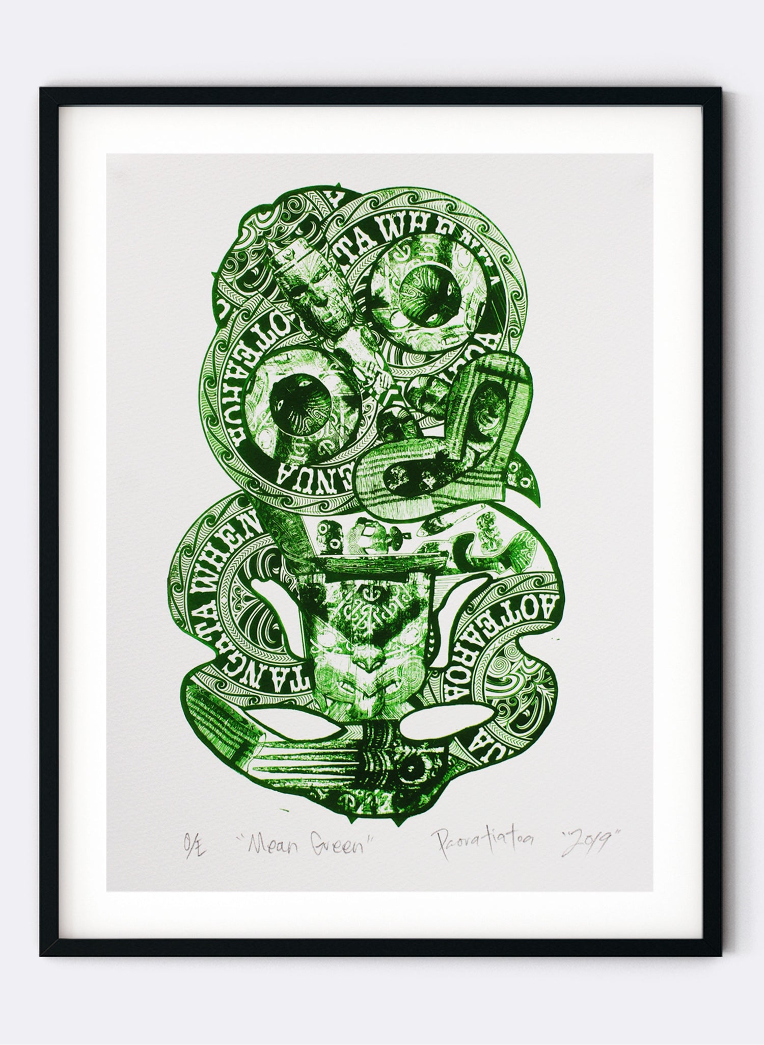 Mean Green Tiki - Digital Print