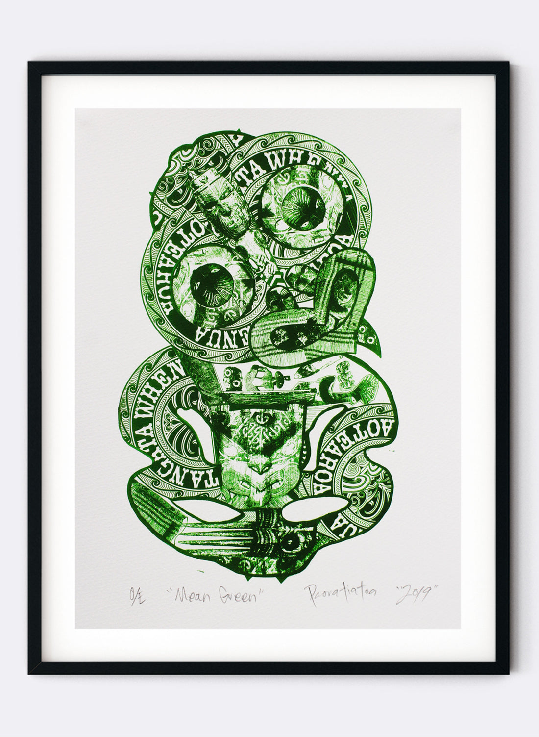 Mean Green Tiki - Digital Print