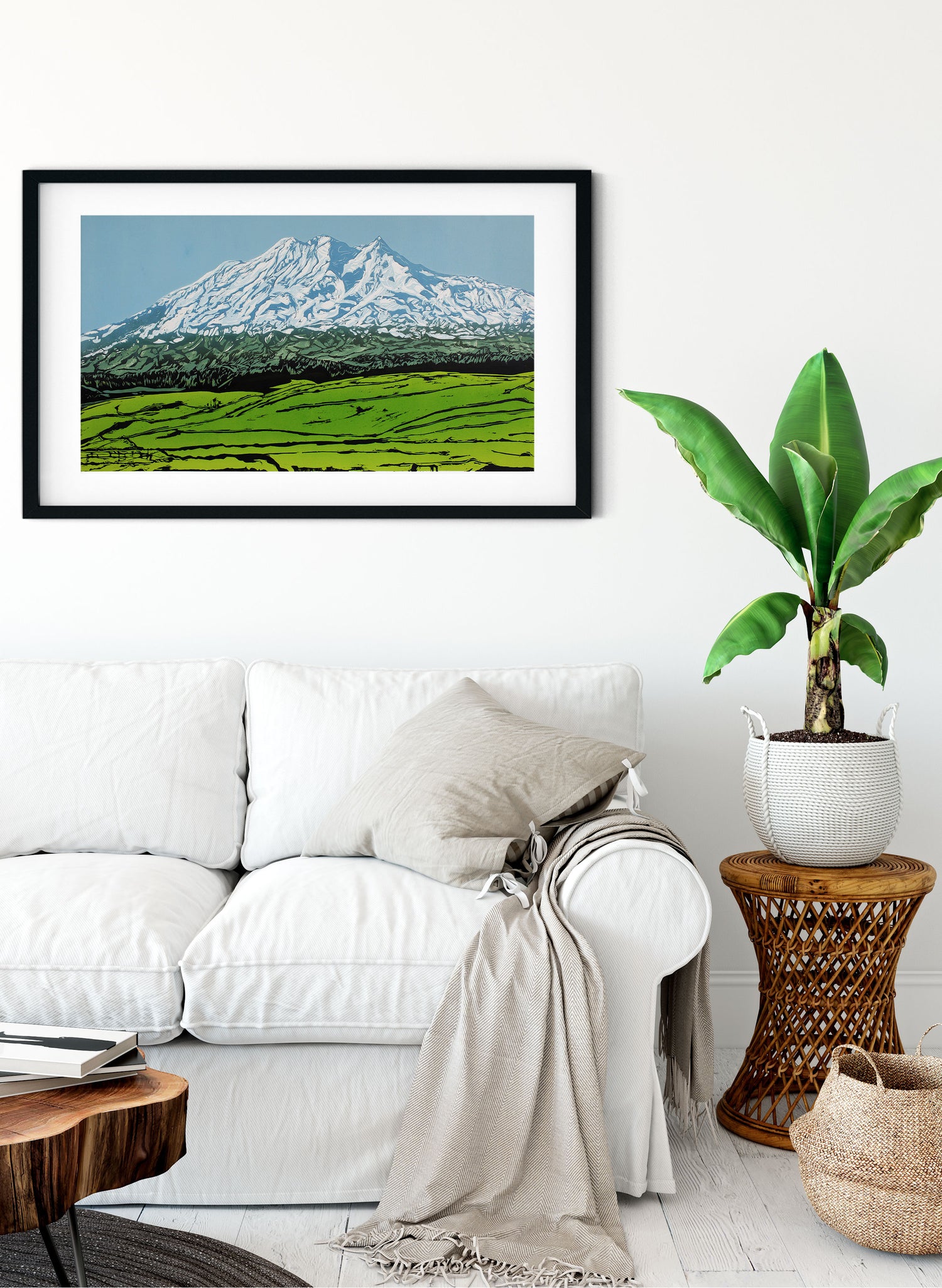 Mount Ruapehu | Large - Woodblock Print