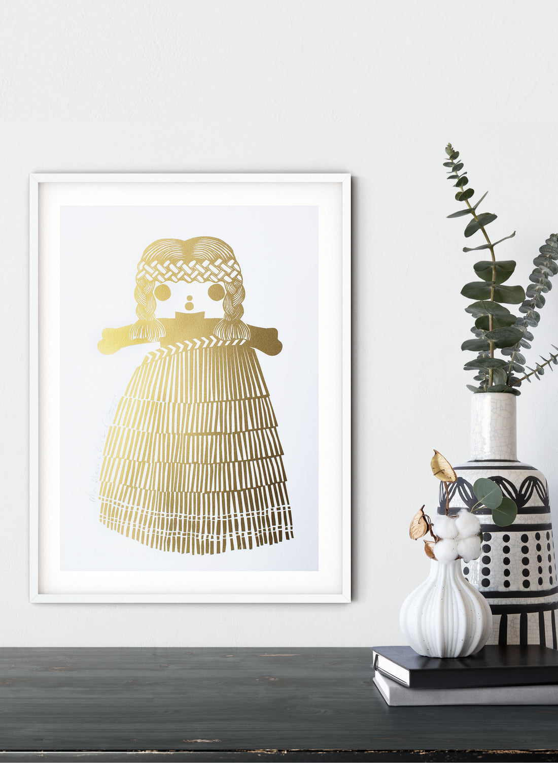 Mini Classic Girl | Gold - Screen Print